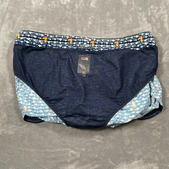 MC2 St Barth Swim Trunks Mens XXL Blue AOP Fish Rubber Duck Mesh Lined Beach - Picture 6 of 11